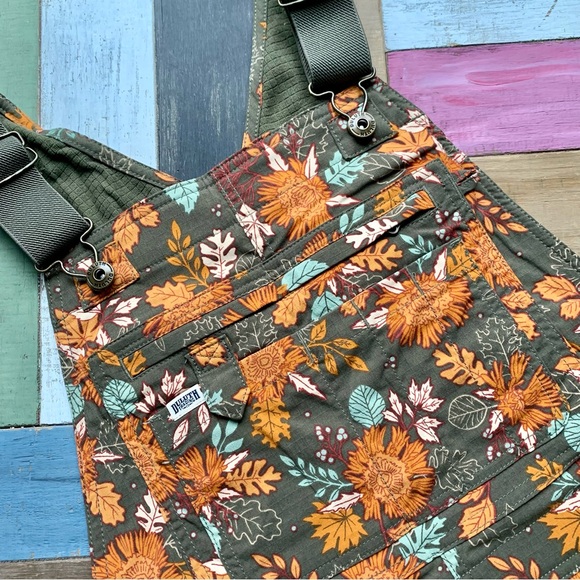 Duluth Trading Co Pants - NWT Duluth Small x29”L Heirloom Gardening Lined Bib Overalls Loden Autumn Leaves